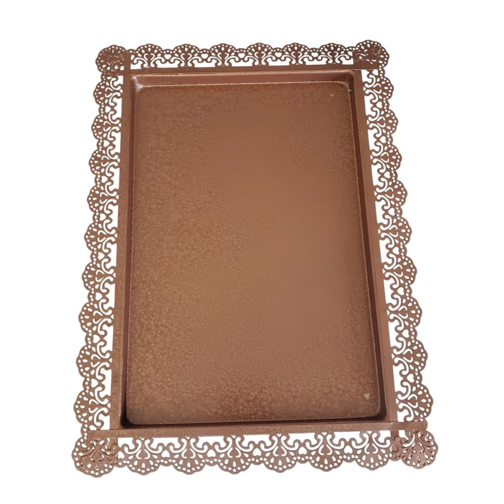 Metal Jewelry Trays 2 Piece Gold / Copper Color Organization